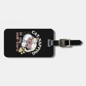 猫ナッピングは私の気に可愛い猫引用文 ラゲッジタグ (正面横)