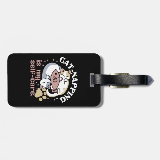 猫ナッピングは私の気に可愛い猫引用文 ラゲッジタグ (裏面横)