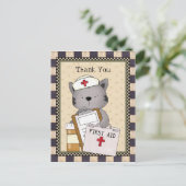 猫ナースありがとうはがき ポストカード (スタンド正面)