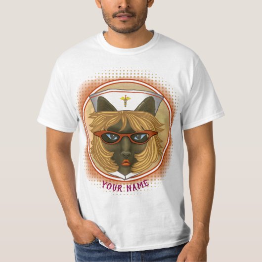 猫ナースTシャツ Tシャツ (正面)