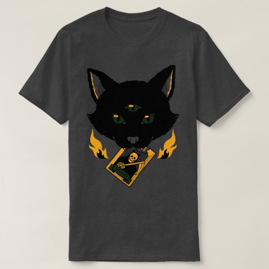 猫ネコタロットデスバイトベフォンセカ Tシャツ (デザイン正面)