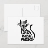 猫ネコ動物猫好きかわいいおもしろいプレゼント ポストカード (正面/裏面)