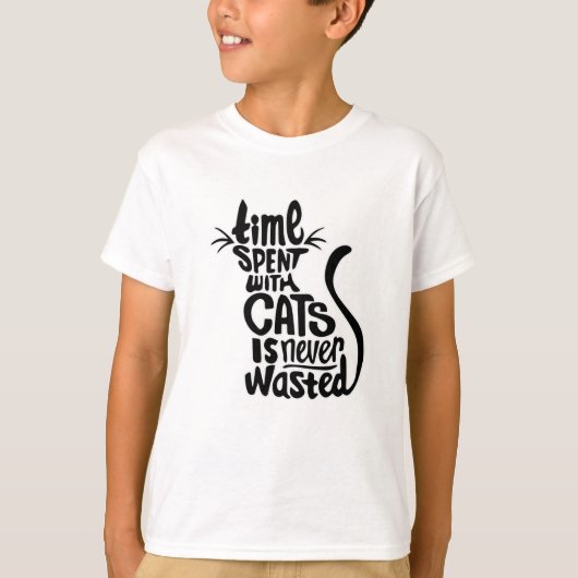 猫ネコ動物猫好きかわいいおもしろいプレゼント Tシャツ (正面)