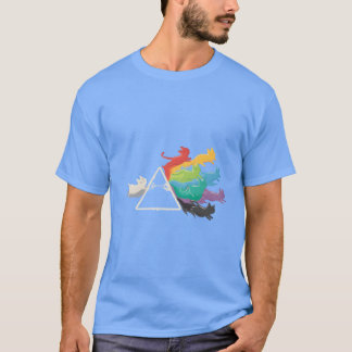 猫ネコ猫ネコ子猫猫カラフル虹 Tシャツ