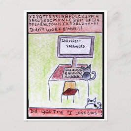 猫ハッカーはがき ポストカード