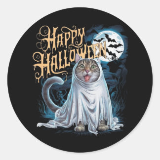 猫ハッピーハローウィン ラウンドシール
