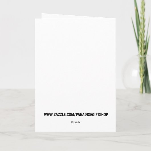 猫ハッピーバースデーカッコいいサングラス用グリーティングカード カード (裏面)