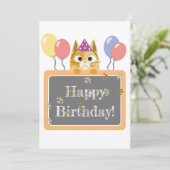 猫ハッピーバースデーカード シーズンカード (スタンド正面)