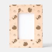 猫ハッピーピンクのイチゴ猫 レーザー彫刻フレーム (正面)