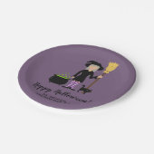 猫ハロウィンカスタムイベント文字 ペーパープレート (アングル)