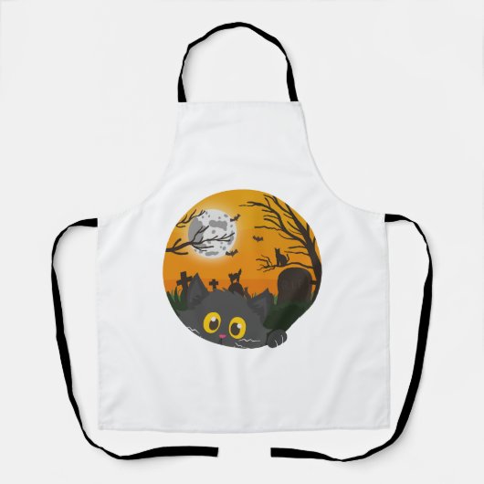 猫ハロウィンキットンハロウィーンの衣装 エプロン (正面)