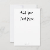 猫ハロウィン怖い漫画のキャラクターが立つ カード (裏面)