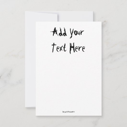 猫ハロウィン怖い漫画のキャラクターが立つ カード (裏面)