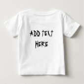 猫ハロウィン怖い漫画のキャラクターが立つ ベビーTシャツ (裏面)