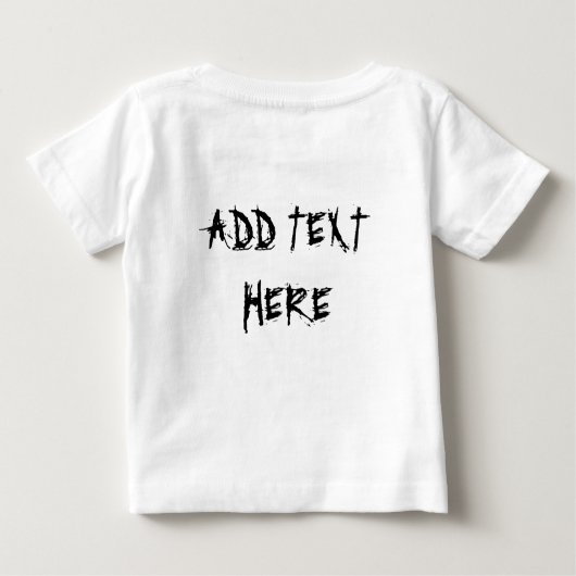 猫ハロウィン怖い漫画のキャラクターが立つ ベビーTシャツ (裏面)