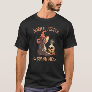 猫ハロウィン 普通の人怖いです フーディー Tシャツ