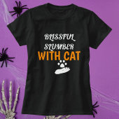 猫ハロウィーンの幸せな眠パーソナライズされたり Tシャツ