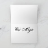 猫ハロウィーンまたは任意の大事な行事グリーティングカード カード (内部)