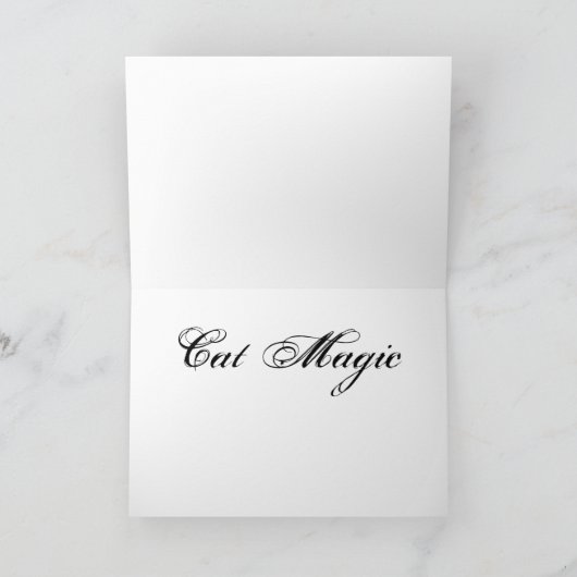 猫ハロウィーンまたは任意の大事な行事グリーティングカード カード (内部)