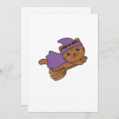 猫ハロウィーンウィッチキッズウィッチコスチューム シーズンカード (正面/裏面)