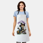 猫ハロウィーンウィッチコスチューム農家ファミリーキッズトッド エプロン (着用した状態)