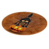 猫ハロウィーン怖いカボチャの漫画 カッティングボード (角)