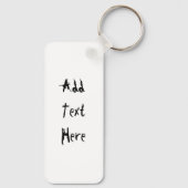 猫ハロウィーン怖いカボチャの漫画 キーホルダー (裏面)