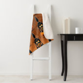 猫ハロウィーン怖いカボチャの漫画 シェルパブランケット (インサイチュ)