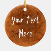 猫ハロウィーン怖いカボチャの漫画 セラミックオーナメント (裏面)