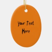 猫ハロウィーン怖いカボチャの漫画 セラミックオーナメント (裏面)