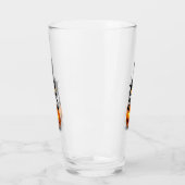 猫ハロウィーン怖いカボチャの漫画 タンブラーグラス (左)