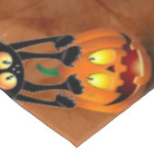 猫ハロウィーン怖いカボチャの漫画 テーブルクロス (アングル)