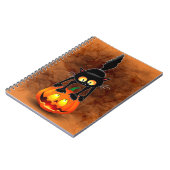 猫ハロウィーン怖いカボチャの漫画 ノートブック (左側)