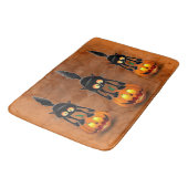 猫ハロウィーン怖いカボチャの漫画 バスマット (アングル)