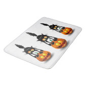 猫ハロウィーン怖いカボチャの漫画 バスマット (アングル)