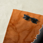 猫ハロウィーン怖いカボチャの漫画 ビーチタオル (インサイチュ)