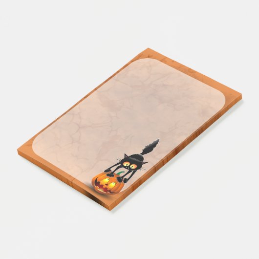 猫ハロウィーン怖いカボチャの漫画 ポストイット (アングル)