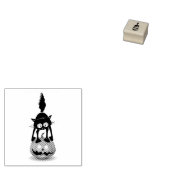 猫ハロウィーン怖いカボチャの漫画 ラバースタンプ (押印)