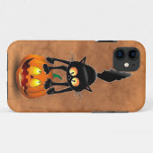 猫ハロウィーン怖いカボチャの漫画 Case-Mate iPhoneケース (裏面(横))