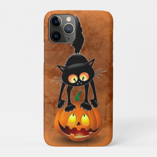 猫ハロウィーン怖いカボチャの漫画 Case-Mate iPhoneケース (裏)