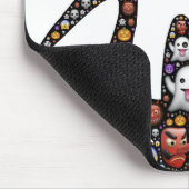 猫ハロウィーン絵文字の怖い怖い不気味アイコン。 マウスパッド (コーナー)