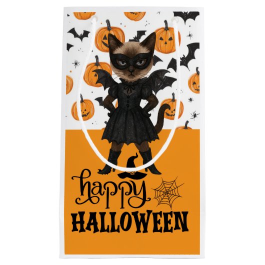 猫ハロウィーン スモールペーパーバッグ (正面)