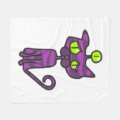 猫ハロウィーン フリースブランケット (正面(横))