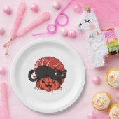 猫ハロウィーン ペーパープレート (パーティー)