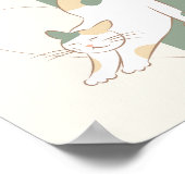猫ハートポスター ポスター (角)