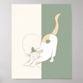 猫ハートポスター ポスター (正面)