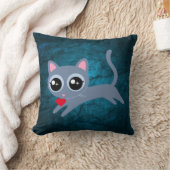 猫ハート泥棒かわいいプレゼント クッション (ブランケット)