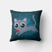 猫ハート泥棒かわいいプレゼント クッション (裏面)