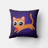 猫ハート泥棒かわいいプレゼント クッション (裏面)