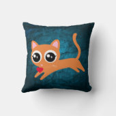 猫ハート泥棒かわいいプレゼント クッション (裏面)